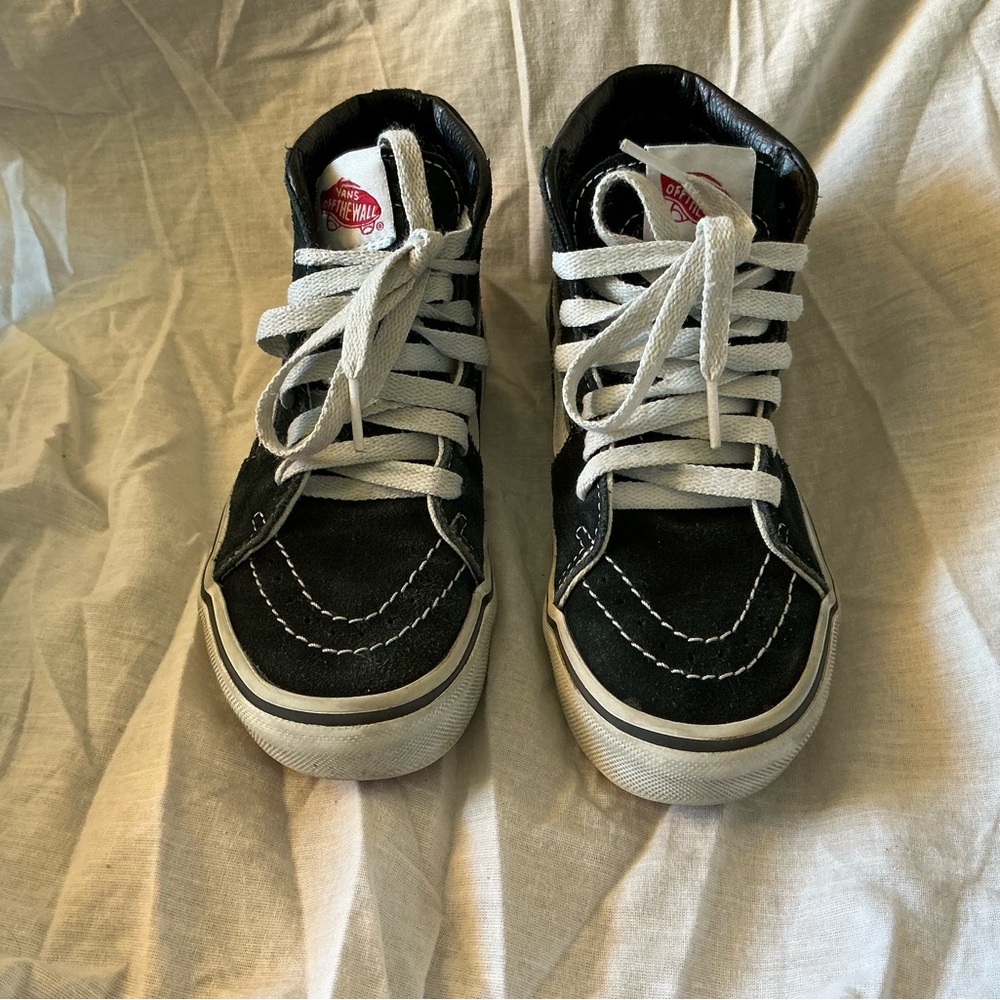 Vans Kids Black and White Sneakers